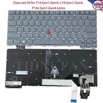Genuine Us Gray Backlit Keyboard For Lenovo Thinkpad T14 /L14 /P14S 5 6 New. Price: $36.99.
