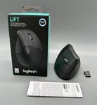 Logitech Lift Vertical Ergonomic Mouse, Bluetooth Or Usb Receiver, Graphite Used. Price: $39.95.