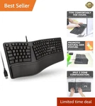 X9 Wired Ergonomic Split Keyboard With Cushioned Wrist Rest Absolute Comfort New. Price: $82.49.