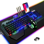 Wireless Gaming Keyboard Mouse & Pad COMBO,3 1 Rainbow Backlit Recha... New. Price: $109.86.