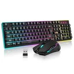 Redthunder K10 Wireless Gaming Keyboard And Mouse Combo, Led Backlit Recharge... New. Price: $72.63.
