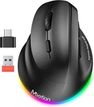 Meetion Left-handed Mouse, Ergonomic Wireless Vertical Rgb Recharge New. Price: $36.93.