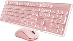 Eweadn X Seunkwang V3 Wireless Keyboard & Mouse Set Pink Bluetooth Metal Panel Open. Price: $28.99.
