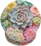 Succulents Ergonomic Mouse Pad With Wrist Rest, Gaming Supp New. Price: $19.81.