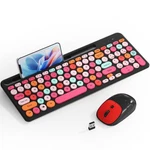 Retro Typewriter Wireless Keyboard With Round Keycaps, 2.4GHZ Compact Usb Cut... New. Price: $31.67.
