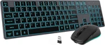 Powzan Backlit Wireless Keyboard And Mouse Combo, Rechargeable Quiet 2.4G Cordle New. Price: $69.04.